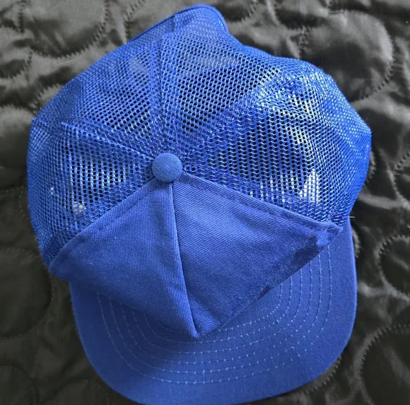 Vintage AT&T Trucker Snapback Hat Blue Made in USA "Call Before You Dig" - Picture 6 of 7